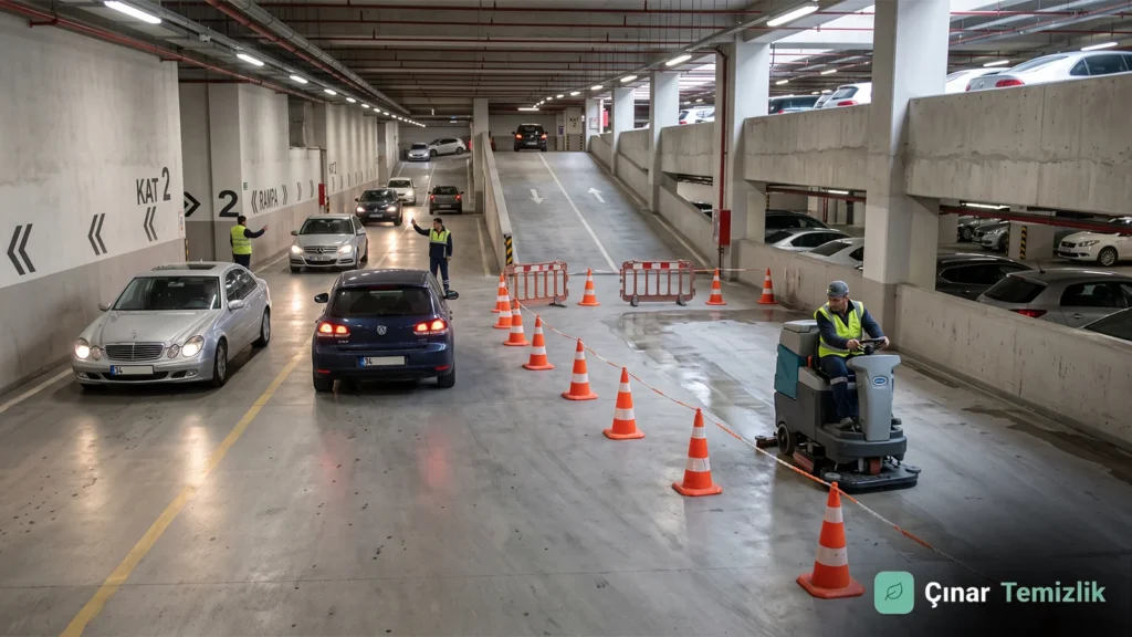 Kapalı Otopark Temizliğinde Araç Trafiği ve Alan Kapatma Nasıl Planlanır?