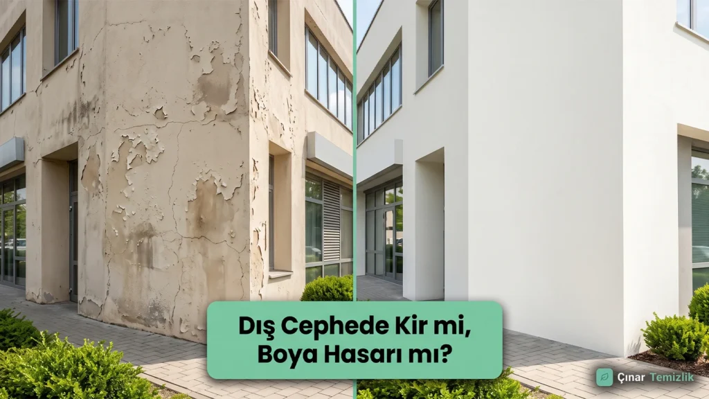 Boyalı Dış Cephede Kir mi, Boya Hasarı mı? Temizlik Ne Zaman Risklidir?