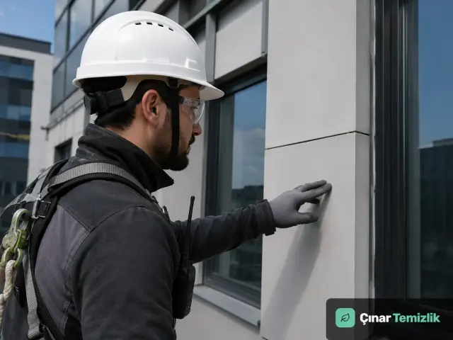 Basınçlı yıkama öncesinde dış cephe yüzeyi ve birleşim derzlerinin kontrol edilmesi