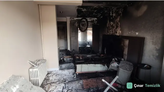 Yangın sonrası yüzeydeki temizlenebilir kurum ile yanık ve kaplama hasarı arasındaki fark